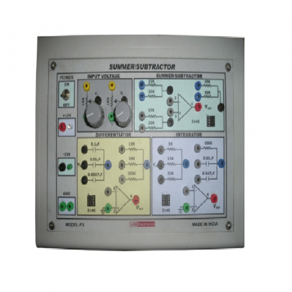 P-03 SUMMER /SUBTRACTOR /DIFFERENTIATOR AND INTEGRATOR USING OPERATIONAL AMPLIFIER